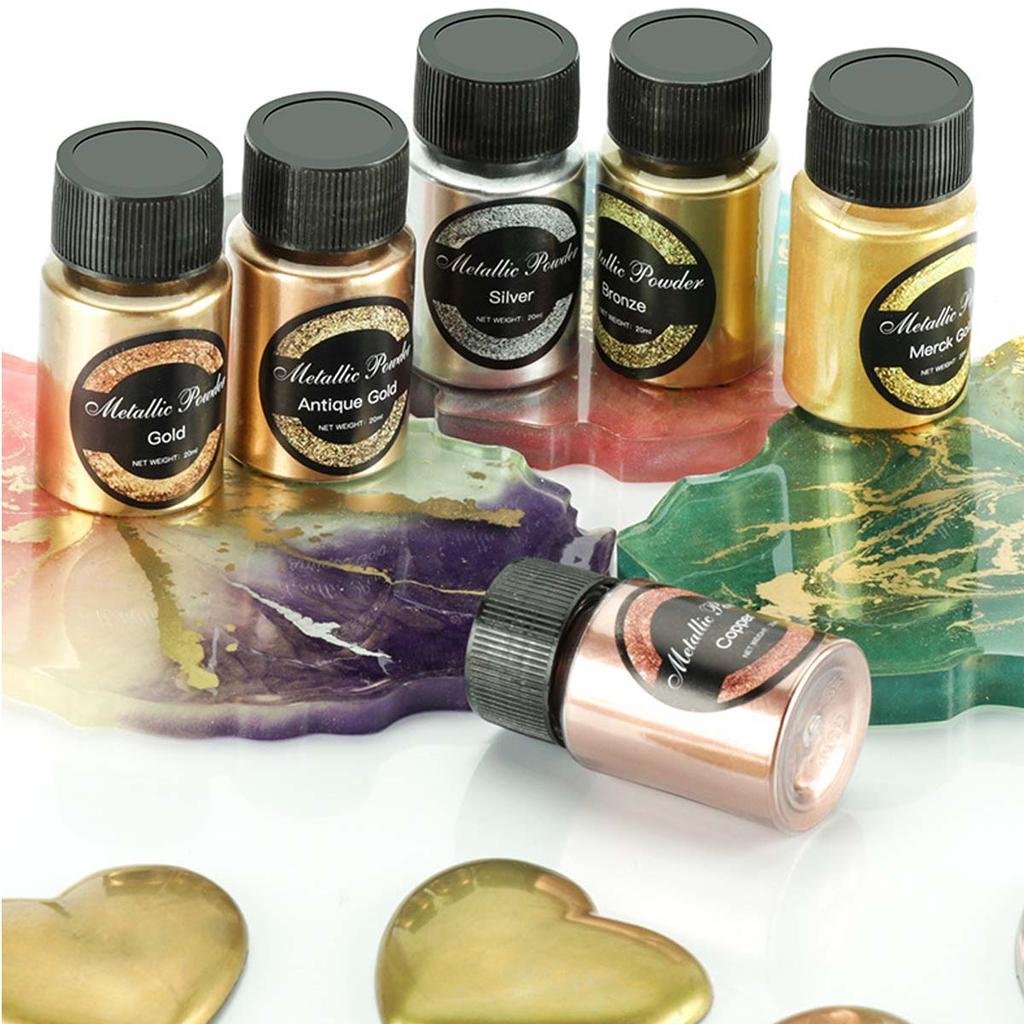 20ml Metallic Powder UV Resin Pigment DIY Crystal Epoxy Resin Mold Dye Gold Pearlescent Colorant For Jewelry Crafts Making