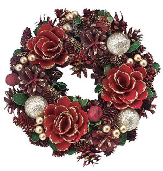 

Christmas Entryway Indoor 797798 Q-FLA Wreath, Decoration, Natural, Medium, Decor, Gift, Present,