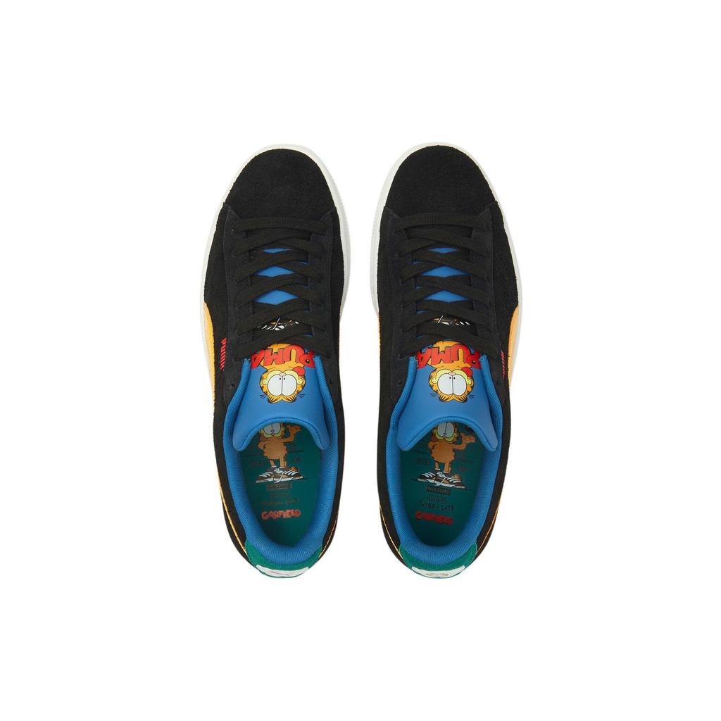 Puma Garfield x Suede Unisex Dark Cheddar Celandine Vallarta Blue 384182-01