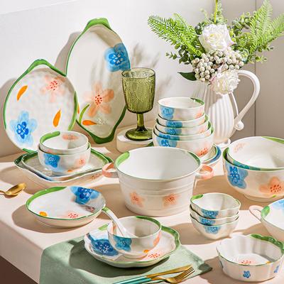 Monet Garden Japanese Ceramic Rice Bowl Set Stylish Tableware for Dining