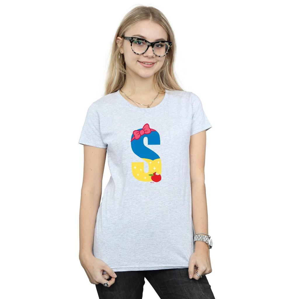 Disney Womens/Ladies Alphabet S Is For Snow White Cotton T-Shirt