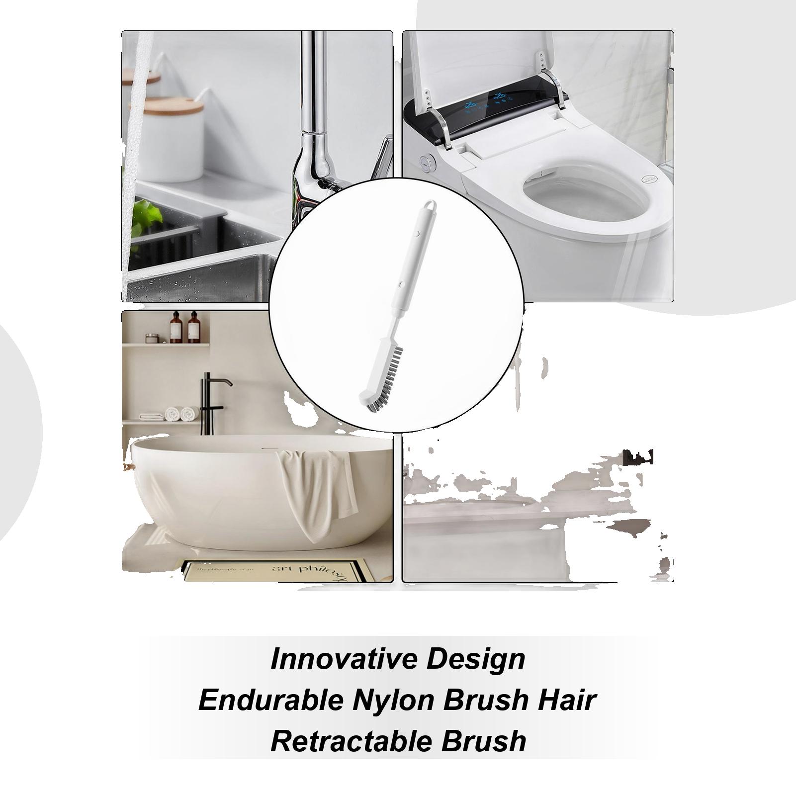 Sink Crevice Brush Long-Handled Retractable Hard Bristle Kitchen Stove Crack Cleaning Brush Right-Angled Cup Brushes CN