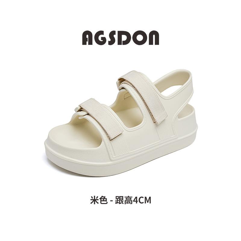 

Августин черные спортивные сандалии женские 2025 новые весенне-летние платформа модные пляжные туфли носить римские сандалии 40