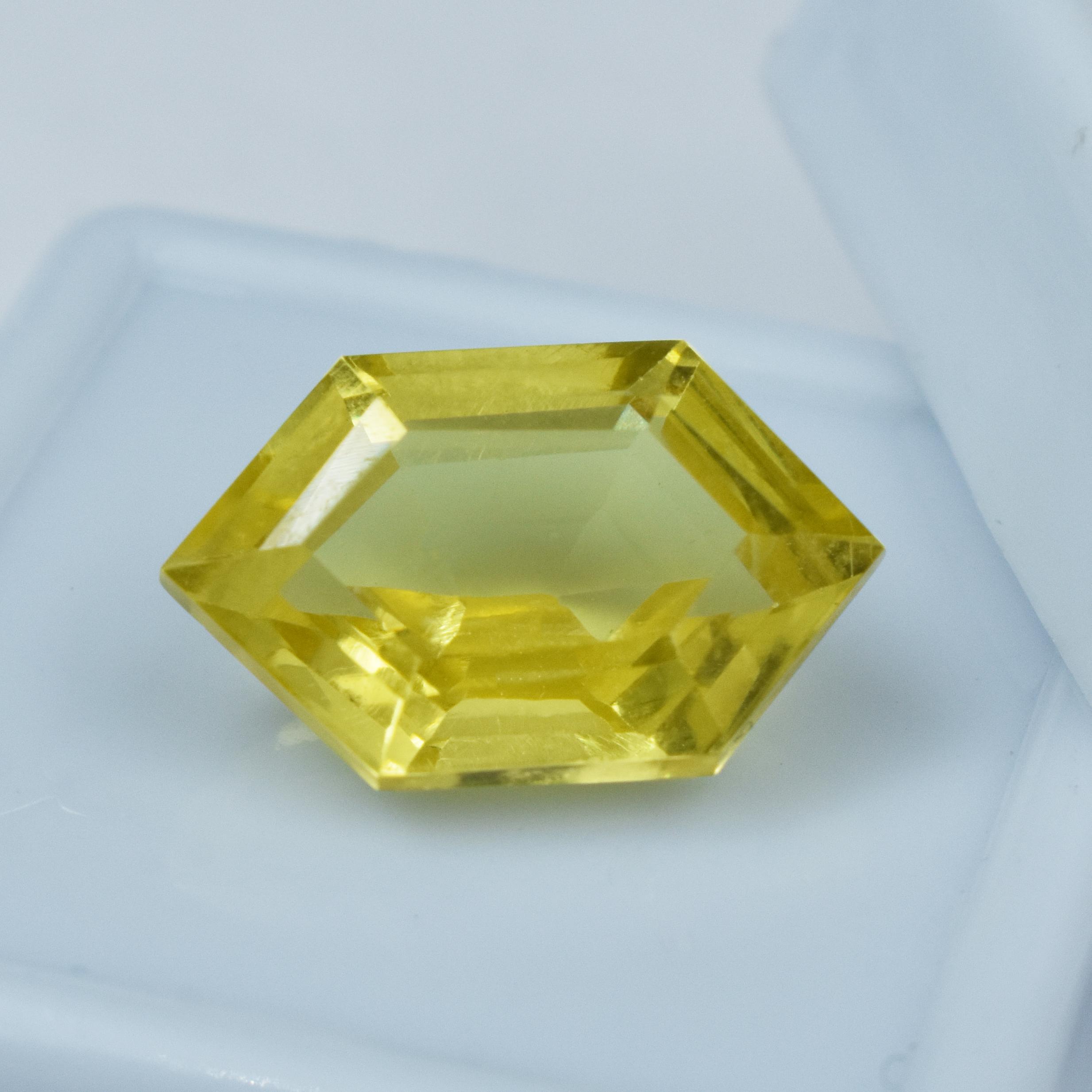 

Perfect Yellow Sapphire Fancy Cut 9.70 Ct Natural Ring Loose Gemstone CERTIFIED AR-1502 15.6 mm each approx жовтий