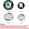 zbrgi9 56/60/65/68MM Car Styling Wheel Center Cover Badge Hub Cap Sticker for Skoda Octavia Rapid Fabia Karop Kamiq uperb Kodiaq Scala