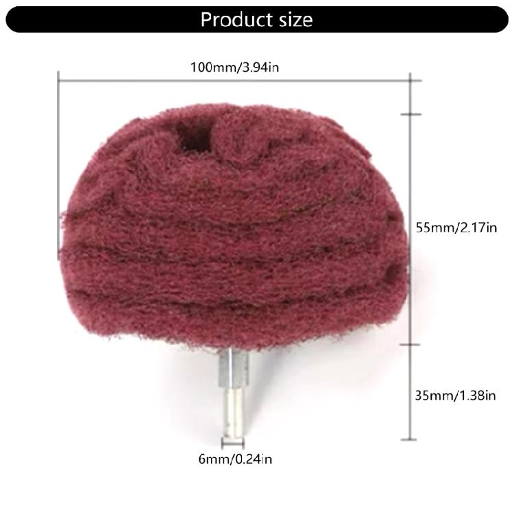 Practical Double Texture Scouring Head Heat Resistant Nylon Fiber Abrasive Balls Polishing Wheel for Craftsmanship