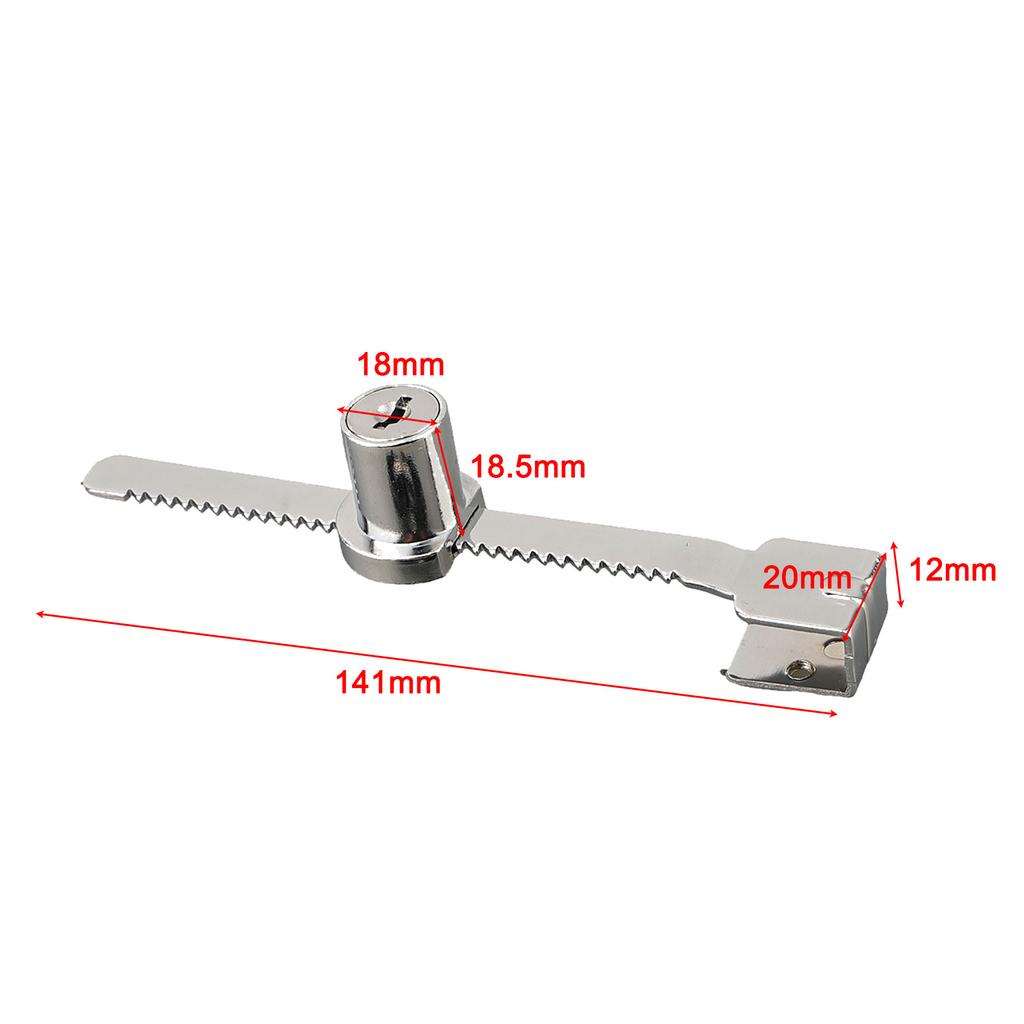 For Glass Display Box Color Silver Zinc Alloy Glass Lock Sliding Showcase Lock Comfortable Grip Smooth Exterior Wear Resistant