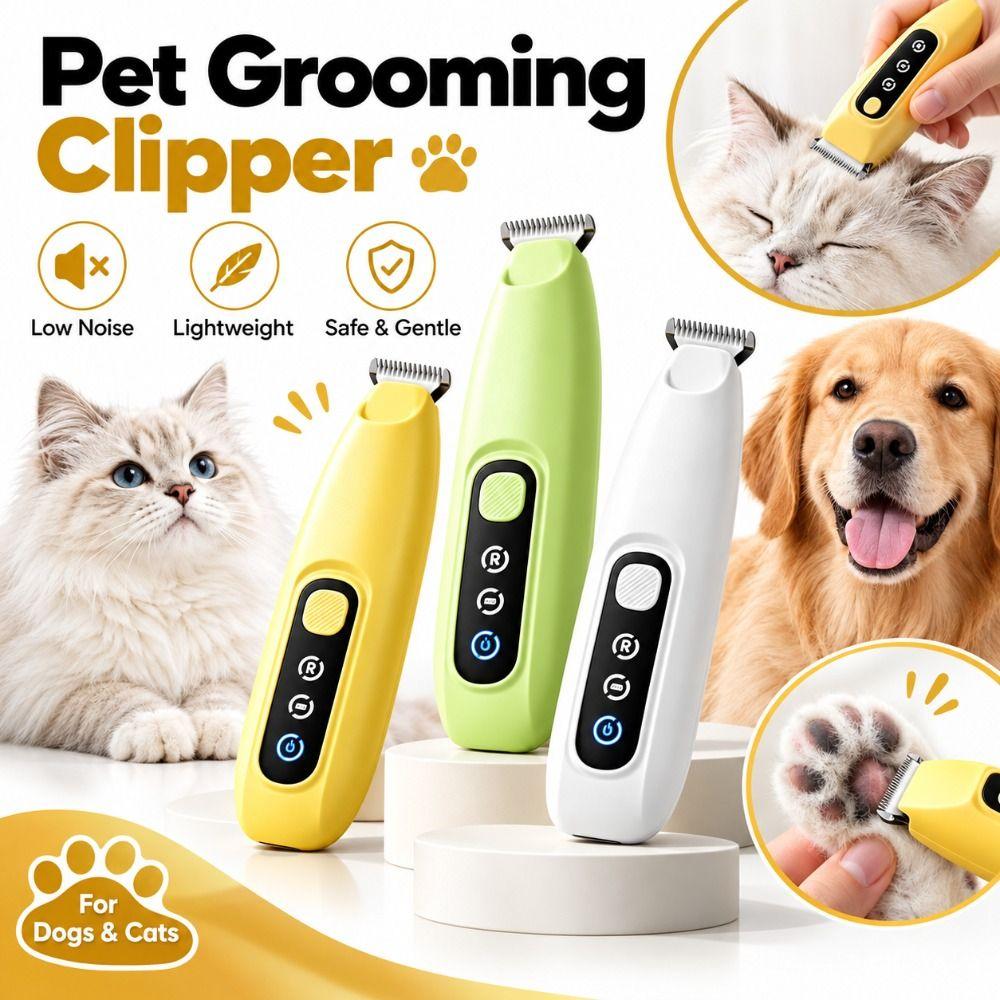ABS Pet Hair Clipper Rechargeable Pet Paw Trimmer New Pet Grooming Shaver Ear Hair Trimming