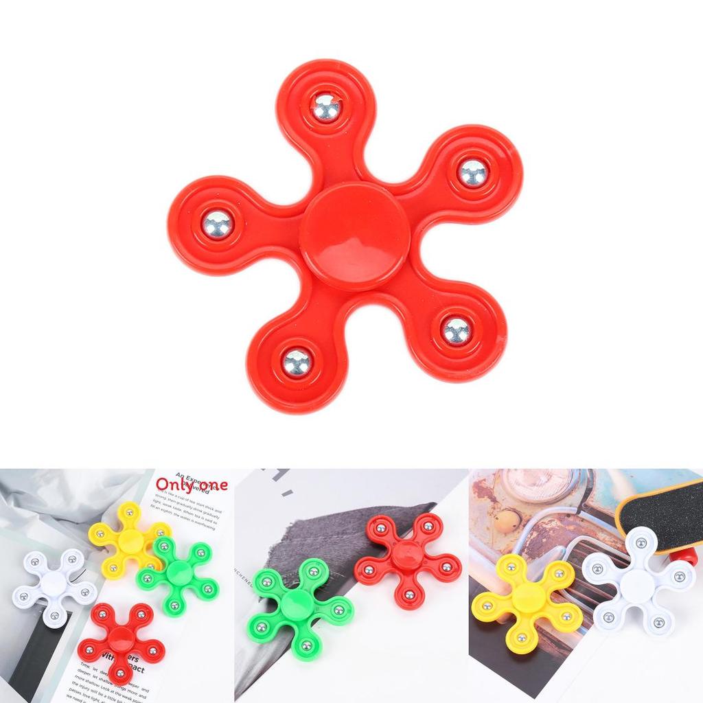 Plastic Fivestar Finger Spinner Gyroscope With Spiral Bearings For Stress Relief And Focus