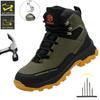 Eur Standard Quality Men's Safety Shoes Steel Toe Anti Smash Safety Boots Puncture Proof Construction Wear-Resistant Work Boots
