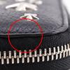 JIMMY CHOO Zip Around Purse Star studs black leather/Rhinestone Women Used