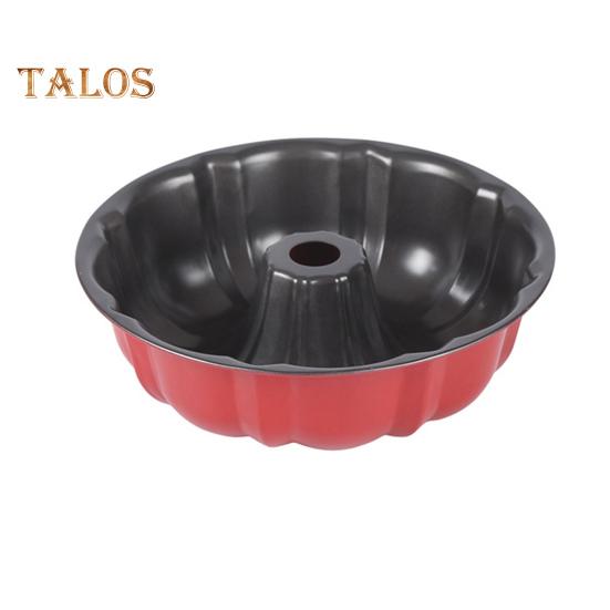 

Форма для кекса с антипригарным покрытием, 9,5-дюймовая круглая рифленая трубчатая форма из углеродистой стали для кексов, форма для выпечки желе, желатина, шоколадного пудинга, прочная форма для выпечки красный