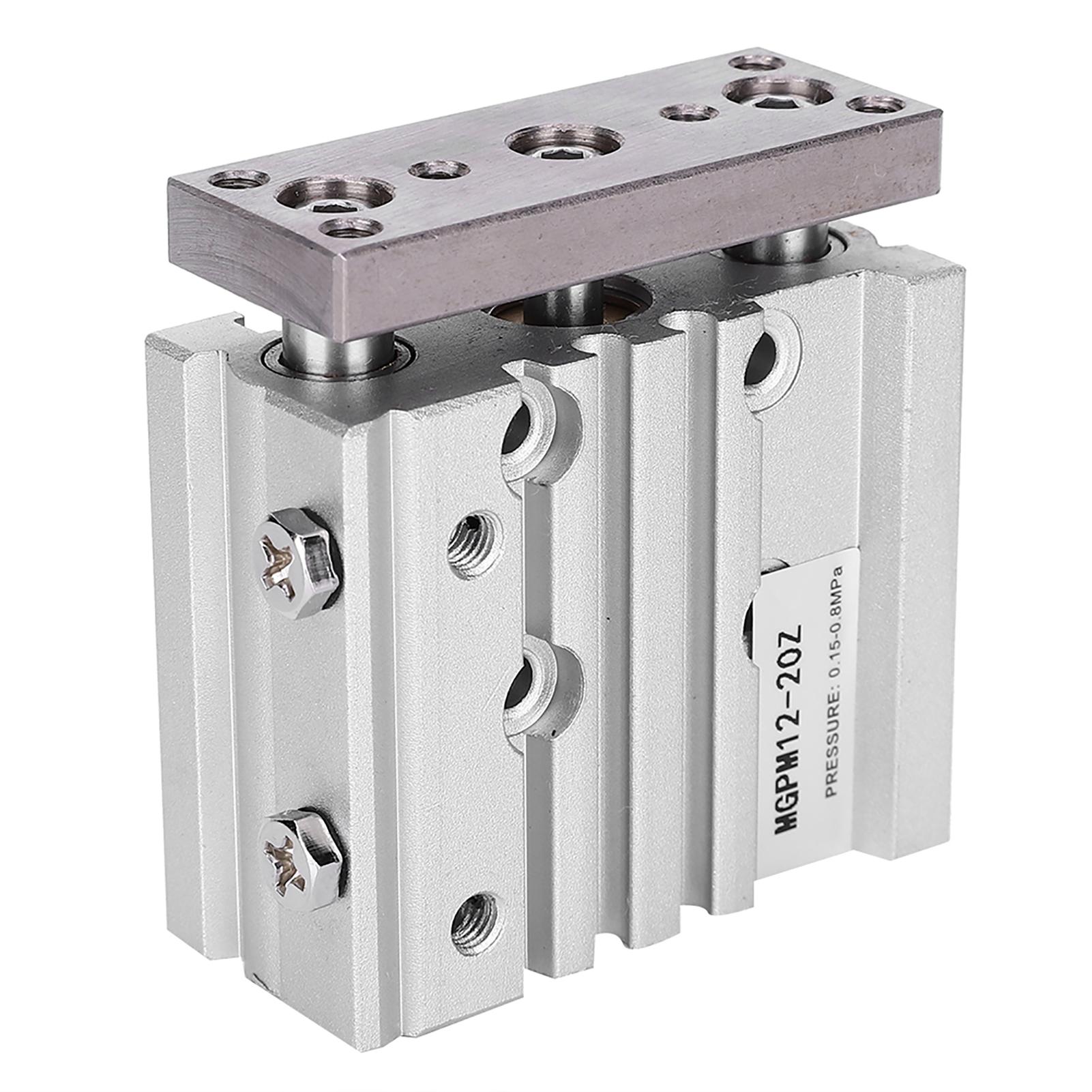 

MGPM1220Z 3 штоковий циліндр подвійної дії з алюмінієвого сплаву пневматичний циліндр 12 мм діаметр