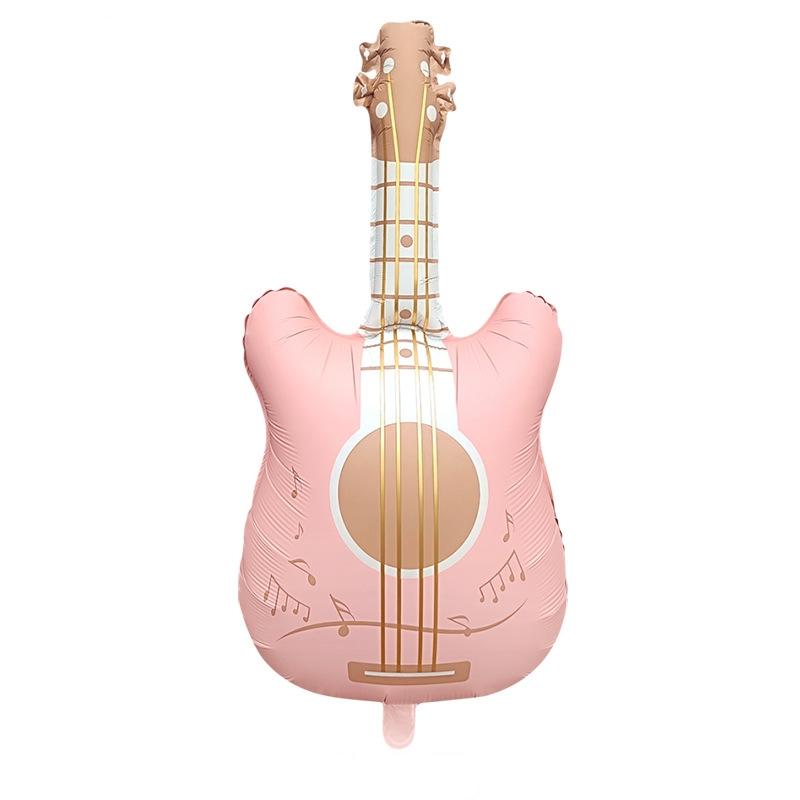 

1pc/4pcs rock guitar shaped foil balloons, suitable for disco parties, birthdays, music themed events, shower celebrations Other