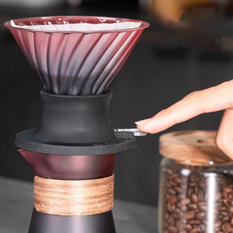 Coffee Pour Over Kettle Pour-over Filter Coffee Cup Manual Brewing Coffee Set High Boron Glass Silicon Drip Sharing Pot