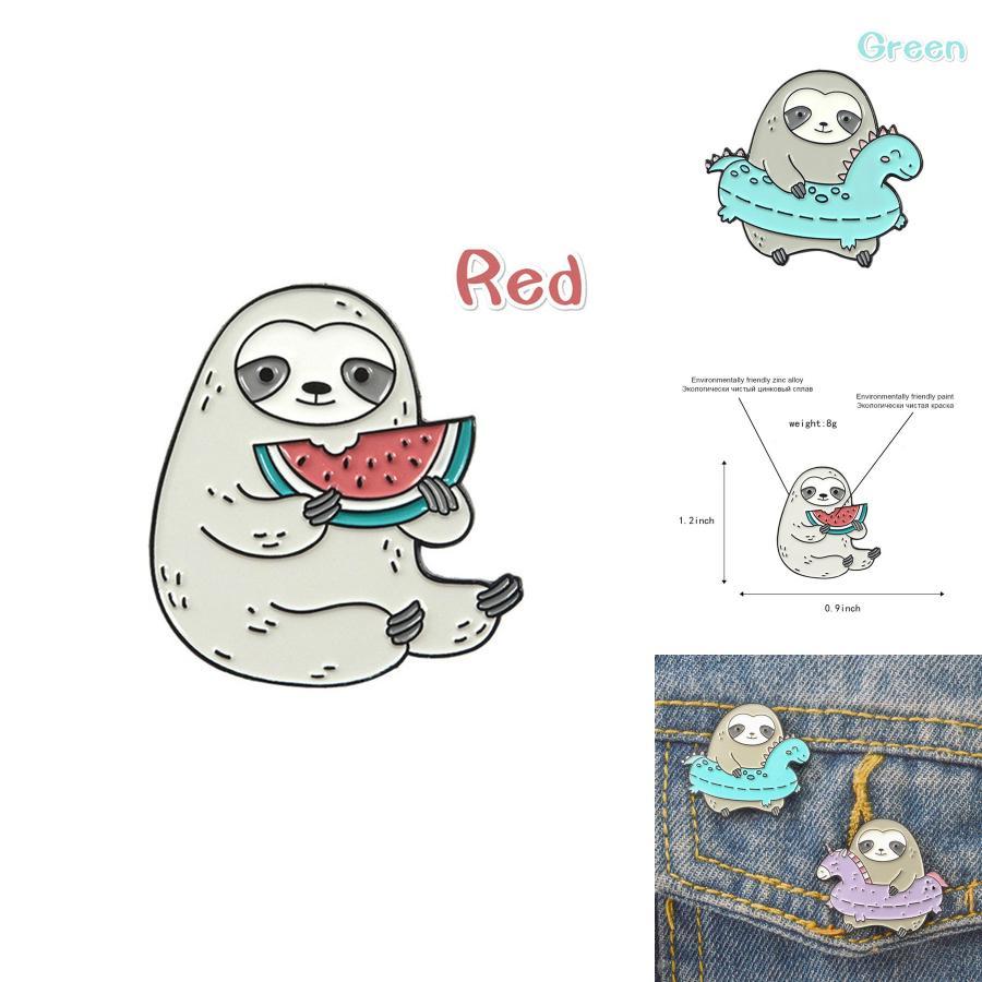 Charming Cartoon Sloth Enamel Pin In Mint Green Ideal For Stylish Lapel Accessories