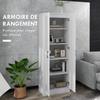 Wardrobe, 2-Door, 5 Shelves, 60 x 36.5 x 175 cm