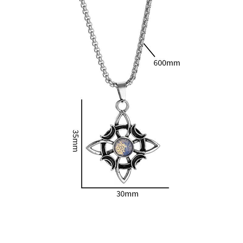 Eco Friendly Zircon Witch Knot Pendant Necklace Unique Fashion Jewelry For Women Stylish Accessory