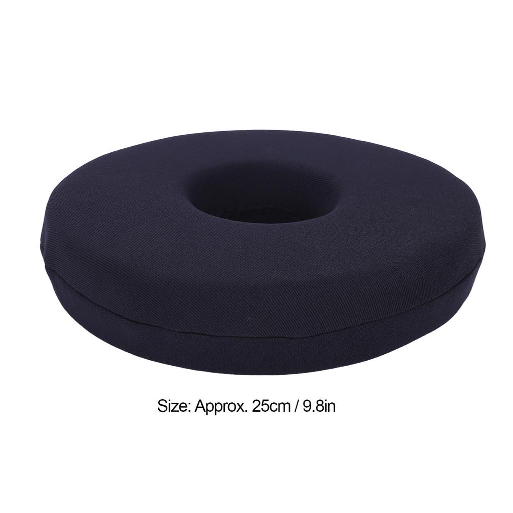 Donut Kissen Multifunktionales Schwamm Donut Stuhlsitzkissen für Zuhause Auto Büro Schwarz 25cm