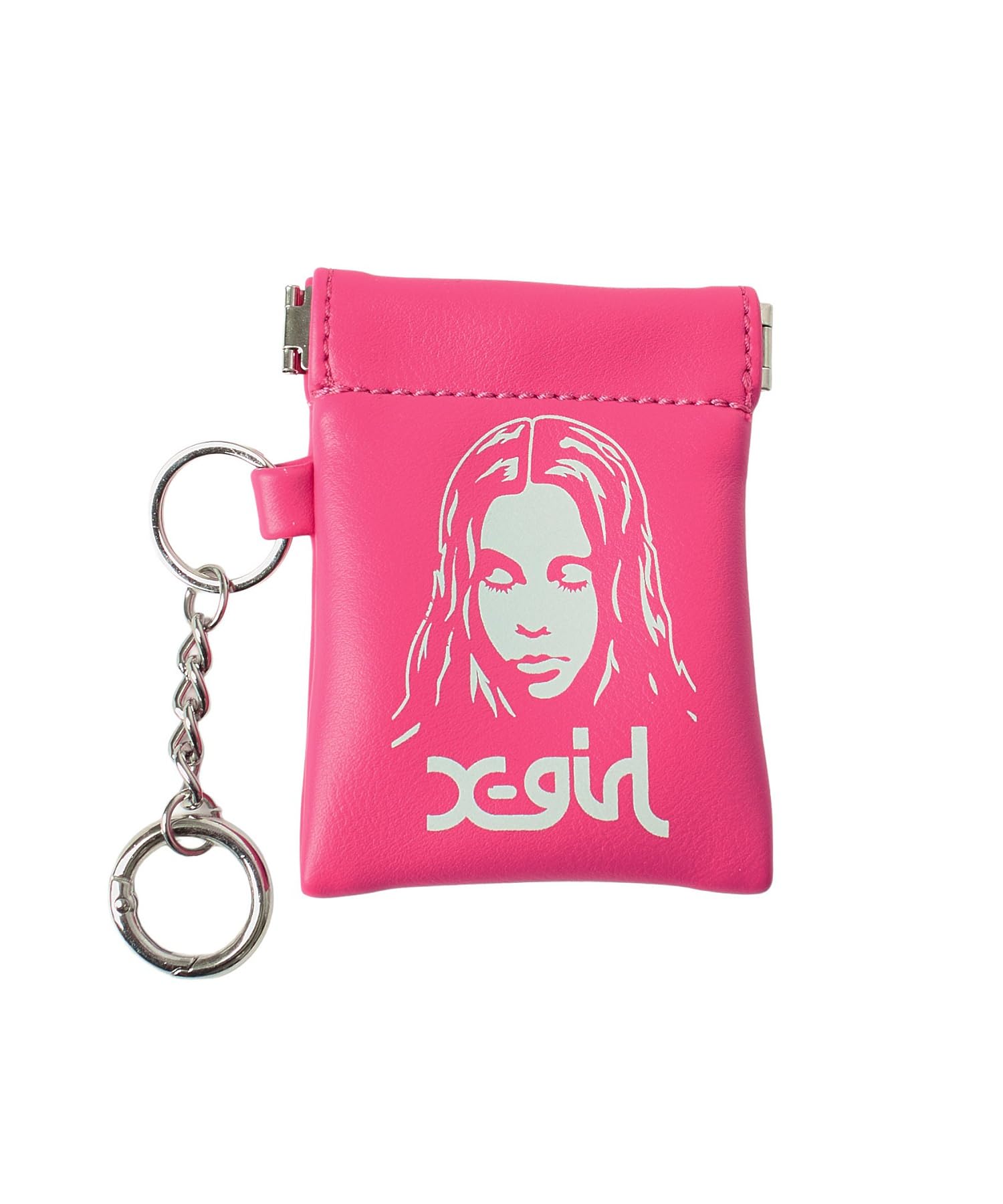 Face Mini Pouch Keyring 105261054023 Pink One Size [X-girl] розовый