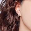 Foxanry Prevent Allergy Color Stud Earrings France Modish Stylish Retro Handmade U Shape Circle Bride Jewelry Souvenir GiftsFashion Stud