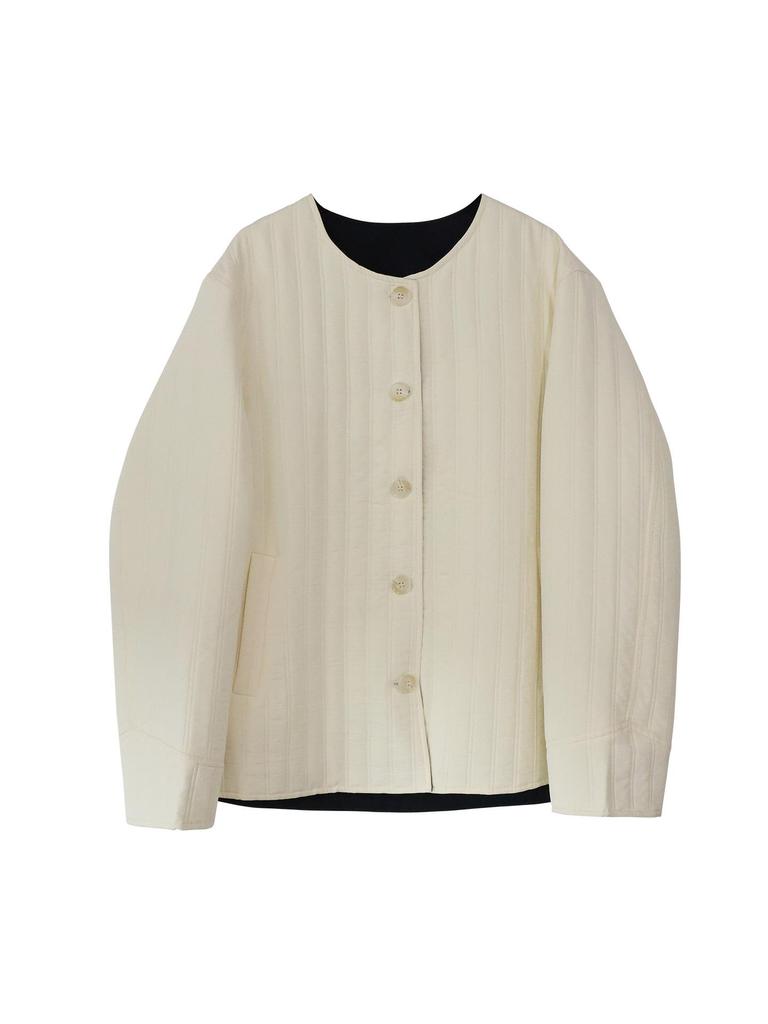 Plus Size Women's Round Neck Cotton Shawl Cardigan with Vertical and Bubble Stripes