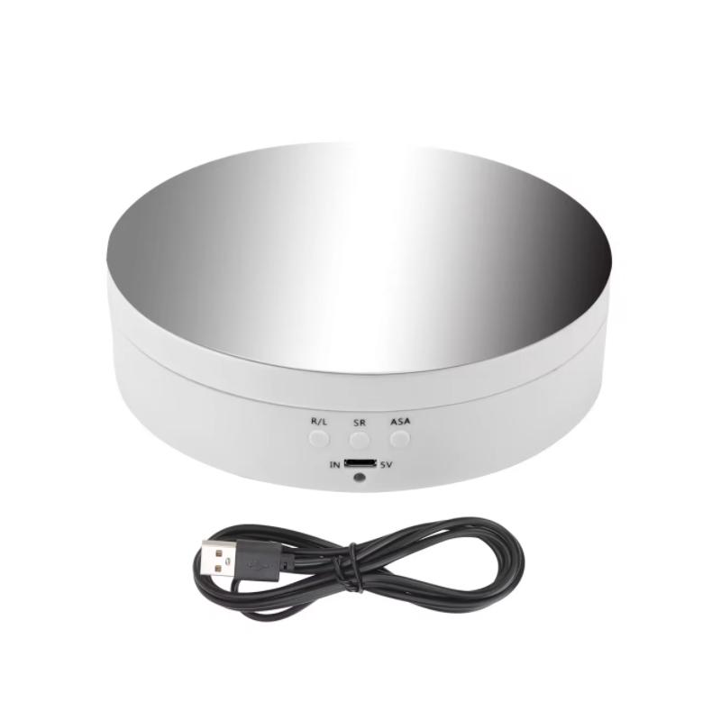 138mm electric rotating mirror display stand, 360-degree turntable,jewelry stand, rotating shooting, three speeds Christmas gift