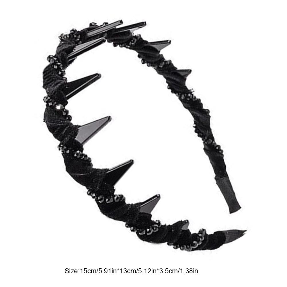 3Pcs Elegant Headband with Teeth Decorative Hair Band with 5 Hair Ties Fashion Hair Accessories Gifts for Women Girls