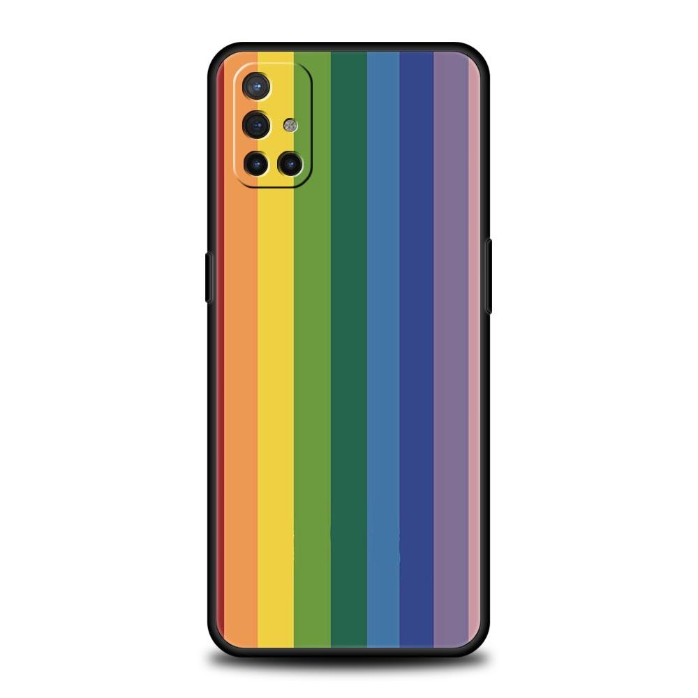 

Phone Case For Oneplus 13R 12R 10R 13 12 11 10T Nord N100 N10 Z N30 CE 3 2 2T Pro Lite Soft TPU Cover Retro Rainbow Stripe Art OnePlus 10 Pro