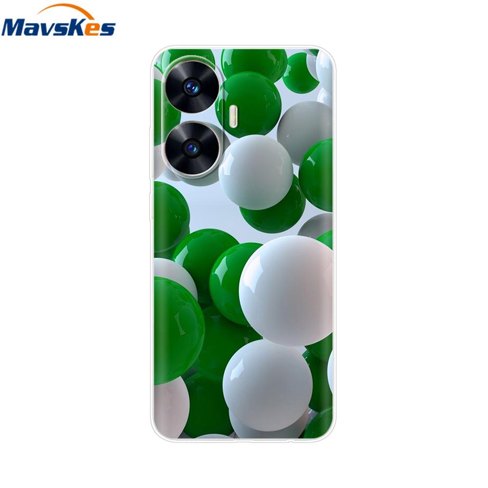 For Realme C55 4G Case C 55 Transparent TPU Soft Silicone Cover For OPPO Realme C55 RealmeC55 6.72 Inch Back Cases Phone Bumper