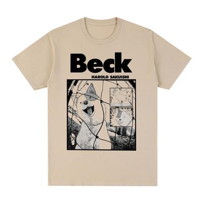 Beck Vintage Koszulka Mongolian Chop Squad Nadruk Anime Sztuka Bawełna Męska Koszulka Nowa Koszulka T-shirt Damskie Góry