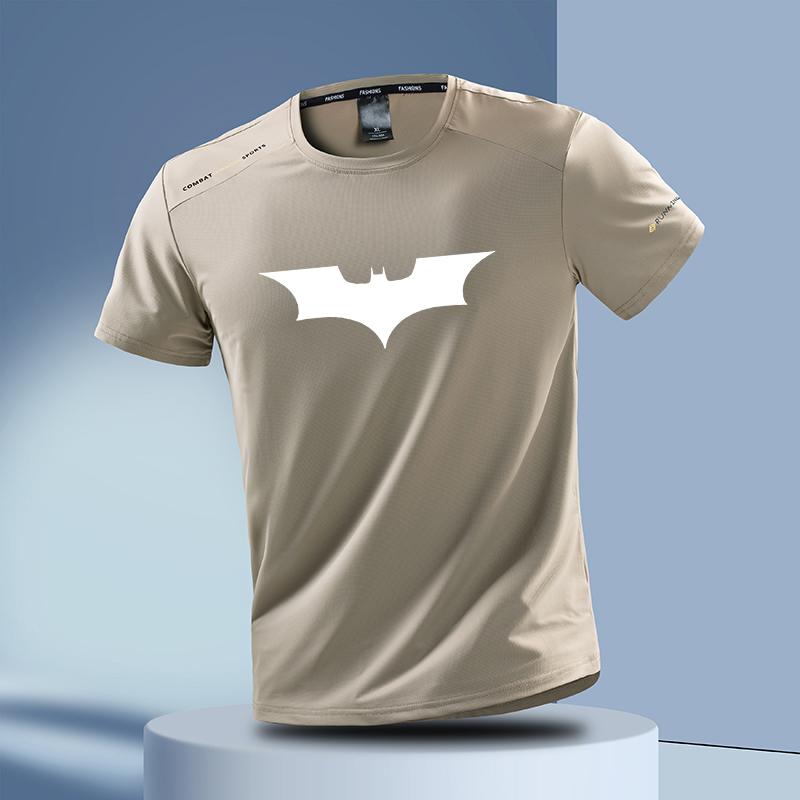 Men's Running Quick Drying T-shirts Breathable Hiking Fishing Tees Soft Outdoor Sports Short Shirt Summer