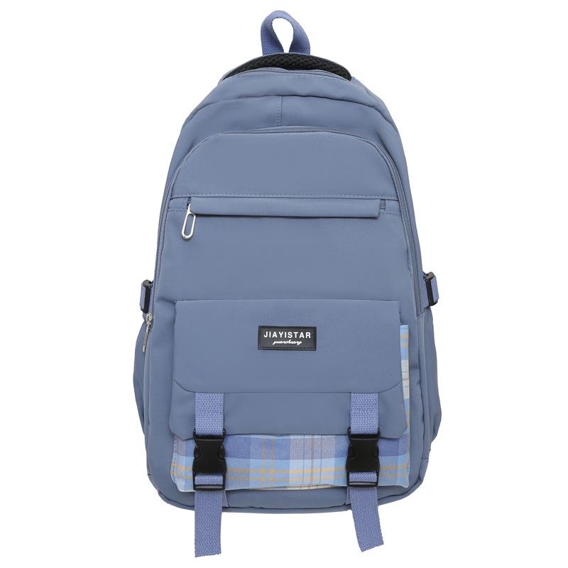 Student Backpack Couple Backpack Campus Plaid School Bag