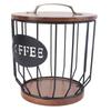 Rustic Coffee Filter Holder with Lid Coffee Filter Storage Container Coffee Pod Holder for Counter