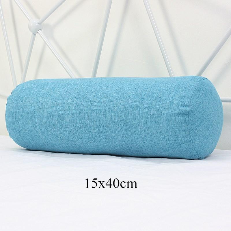 Long Pillow for Beds Cylinder Support Waist Leg Cushion Simple Solid Color Sun Lounger Backrest Pad Home Office Decor
