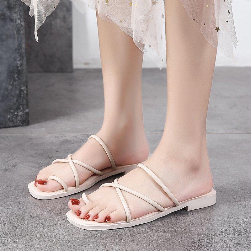 

Сандалии с ремешками, женская верхняя одежда, плоские римские удобные пляжные сандалии, элегантная и удобная женская модная обувь 38 бежевый