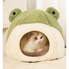Cute Frog Series Pet Bed - Winter Cat House & Dog Bed Cartoon Animal Shaped Warm Shelter for Cats Dogs