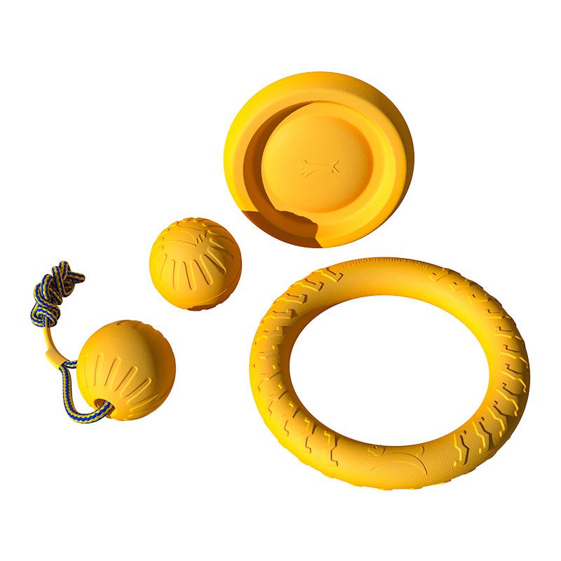 EVA Bite-Resistant Dog Frisbee & Teething Ring for Large Dogs