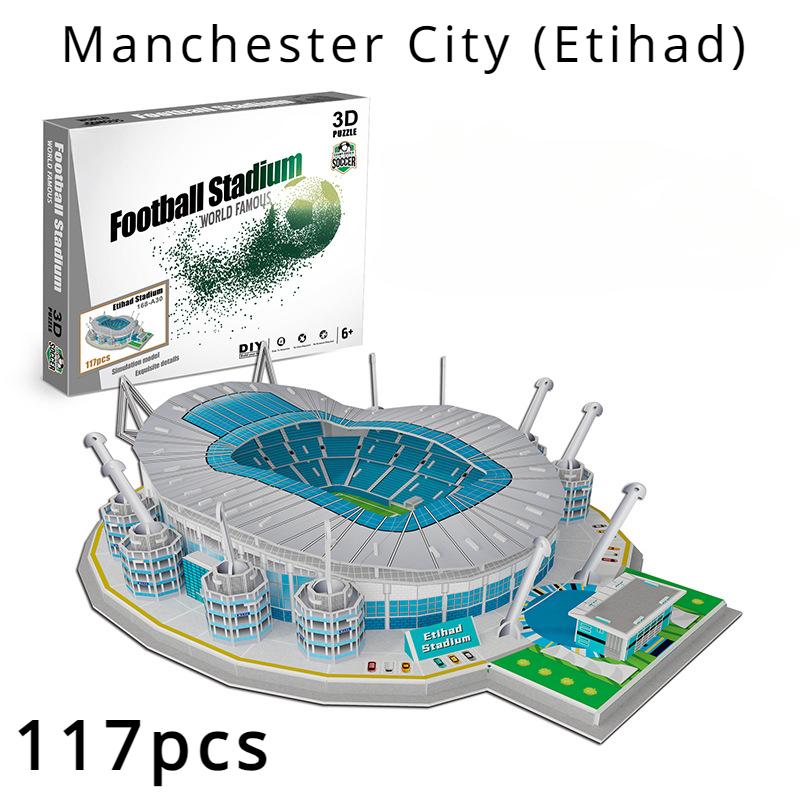 

Большие спортивные футбольные игрушки 3D модель здания Кубка мира по футболу стадионы головоломки модель комплект DIY игрушка для взрослых детей болельщик Реал Мадрид
