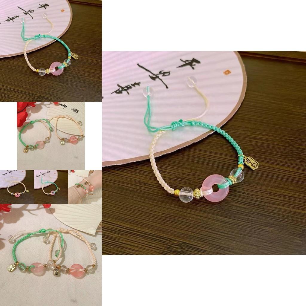 Exquisite Handmade Pink Knot Bracelet For Girls With Geometric Summer Design