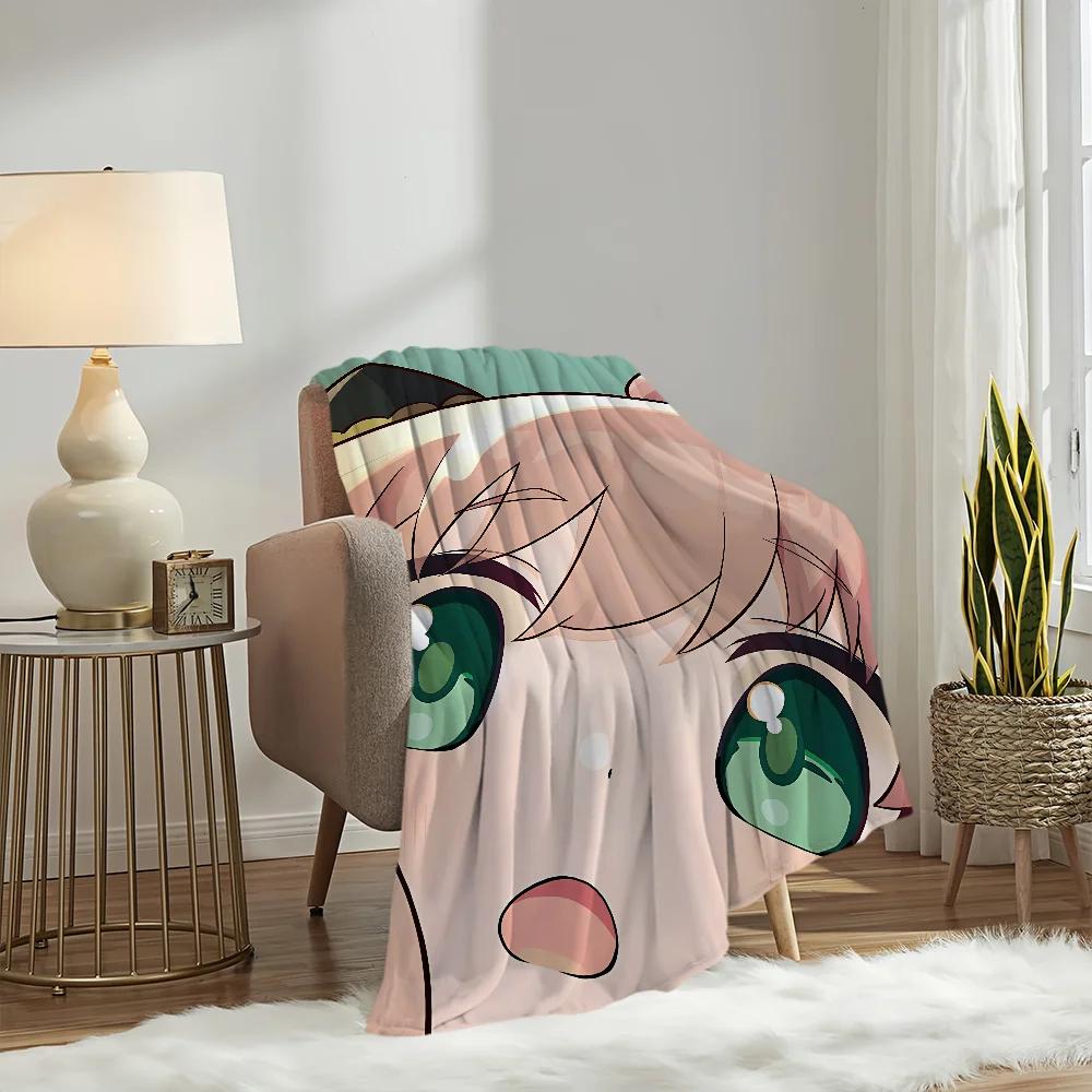 S-SPY×FAMILY Anya Forger Cute Blanket Blanket for Couch Sofa Travel Home Hiking Picni Bed Beding Flannel Blanket birthday gift
