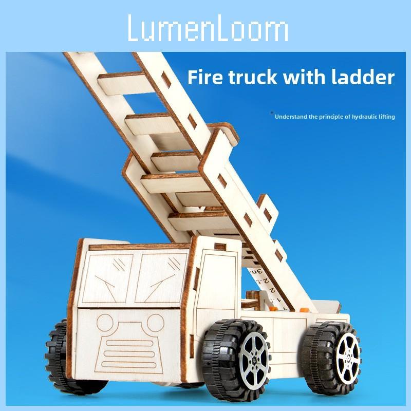 Science Experiment Diy Hydraulic Fire Ladder Model For Students And Kids Stem Educational Toy
