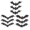 9 PCS Hanging Bats Decoration Courtyard Halloween Party Festival Flying Bats Hanging Ornaments