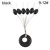 60Pcs(10 Groups) 6-20# Oval Luminous Space Beans Stopper Carp Line Stopper High Concentricity Rubber Float Catfish Flotador