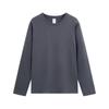 Live Broadcast 230g Heavyweight Pure Cotton Solid Color Long Sleeve T-Shirt with Printed Logo