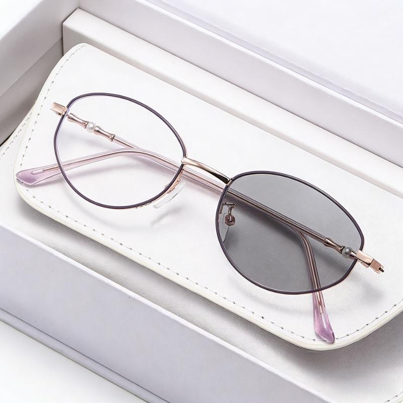 

Fashionable Photochromic Anti-Blue Light Myopia Glasses for Women High-Definition Comfortable Eyeglasses Diopter 0 To -4.0 0
