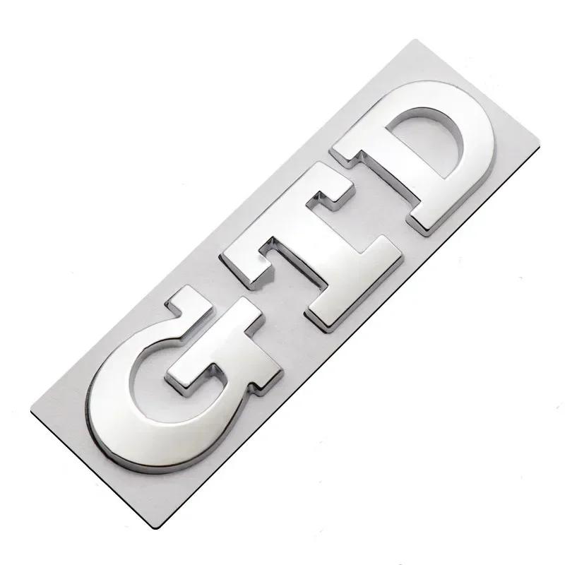 3D Metal Car Front Grill GTD Logo Rear Trunk Sticker Emblem Badge For Volkswagen VW Golf 4 5 6 7 7 MK4 MK5 MK6 MK7 MK8