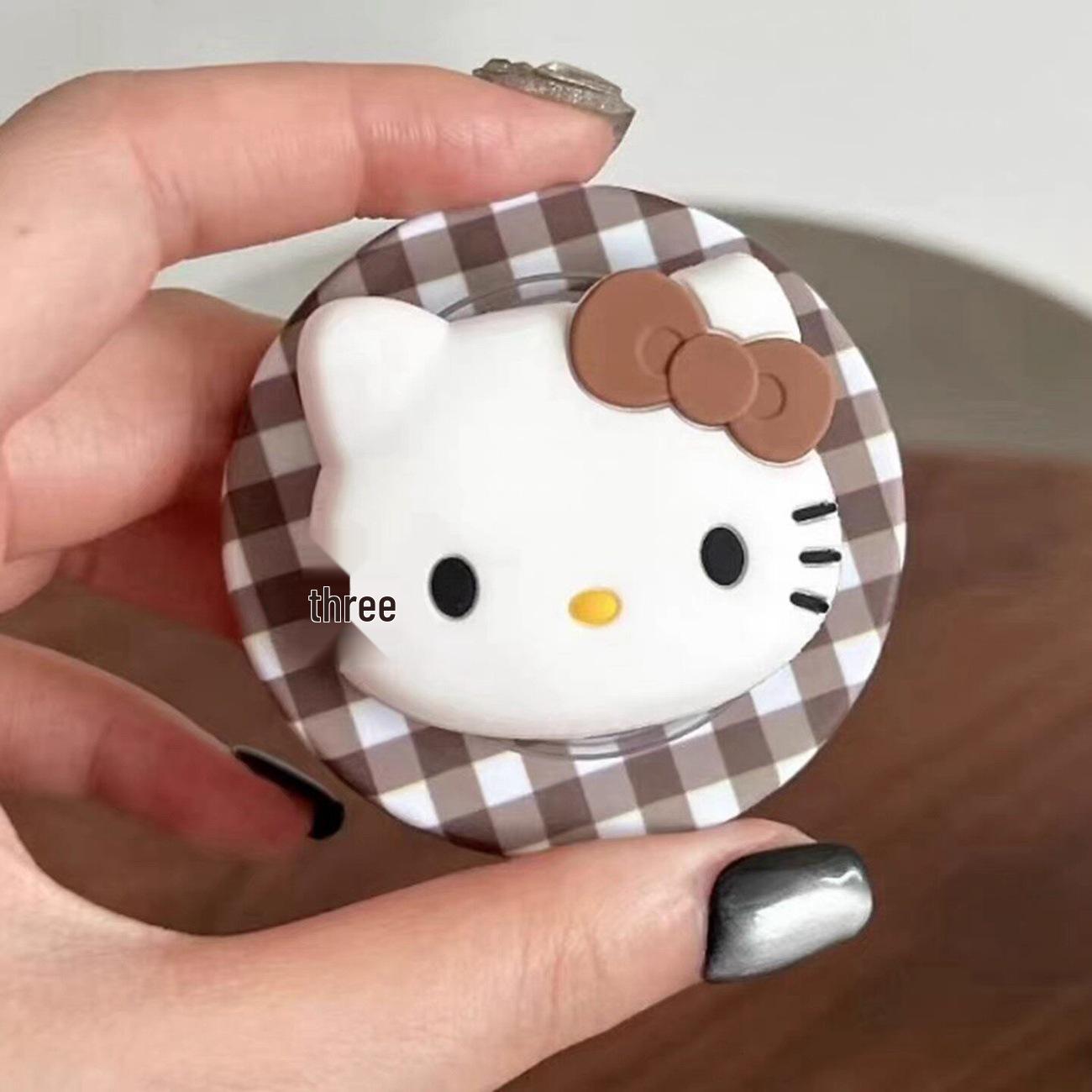 Hello Kitty Silicone MagSafe Retractable Phone Holder - Strong Magnetic Attraction, Trendy Design for Women