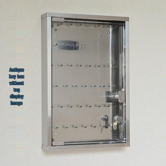 Wall-Mounted Stainless Steel Key Box with Tempered Glass and Lock for Car Key Management