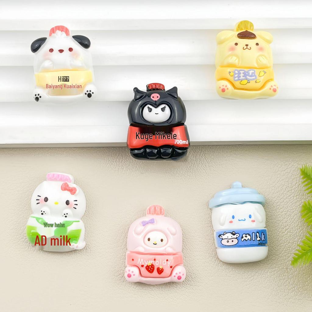 Cute Cartoon Animal Resin Accessories: DIY Phone Case, Hair Clip, Drink Bottle, Fridge Magnet, Luggage Decor.